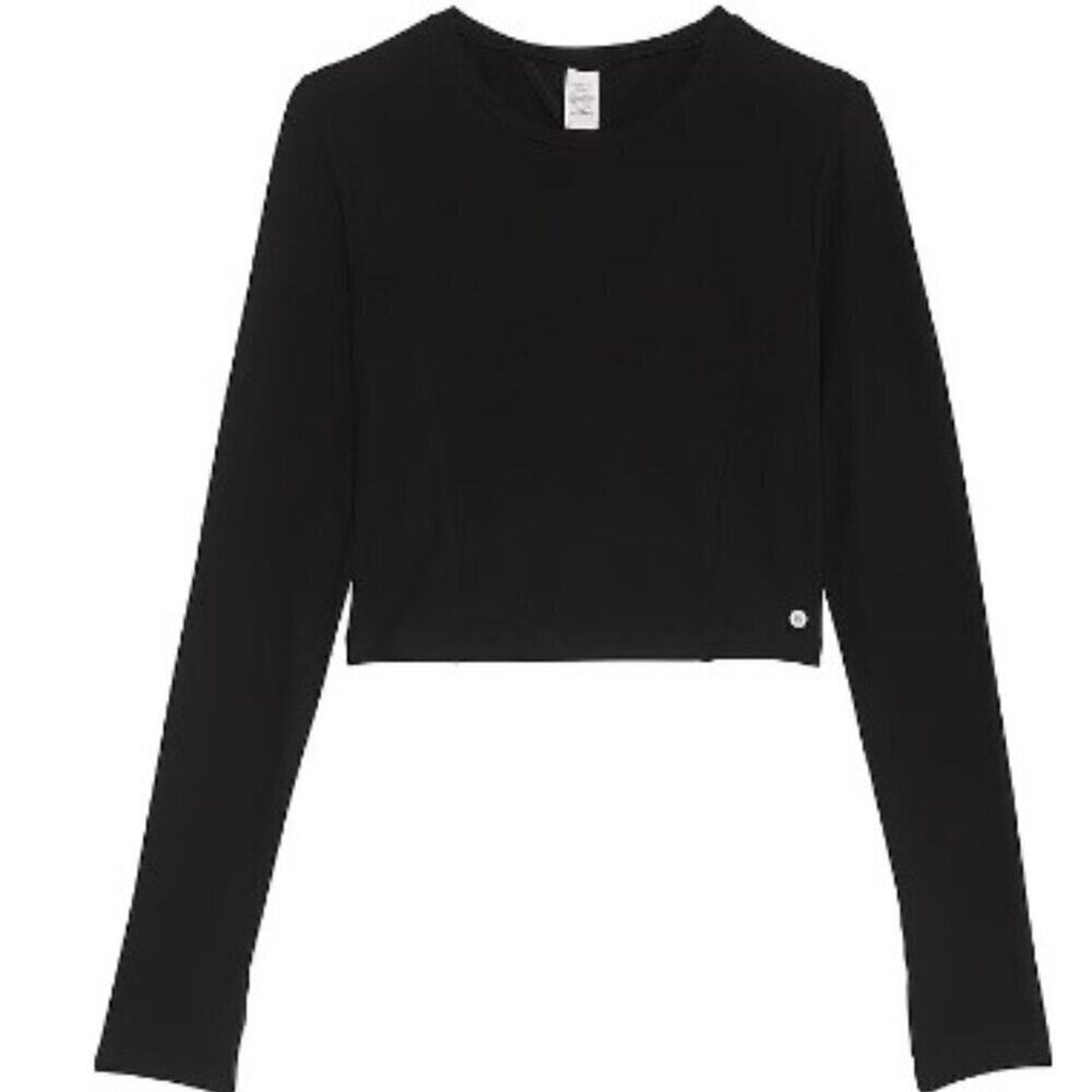 VS Cotton Cutout Back Long-Sleeve Top - Size: Large - 12 - NWT